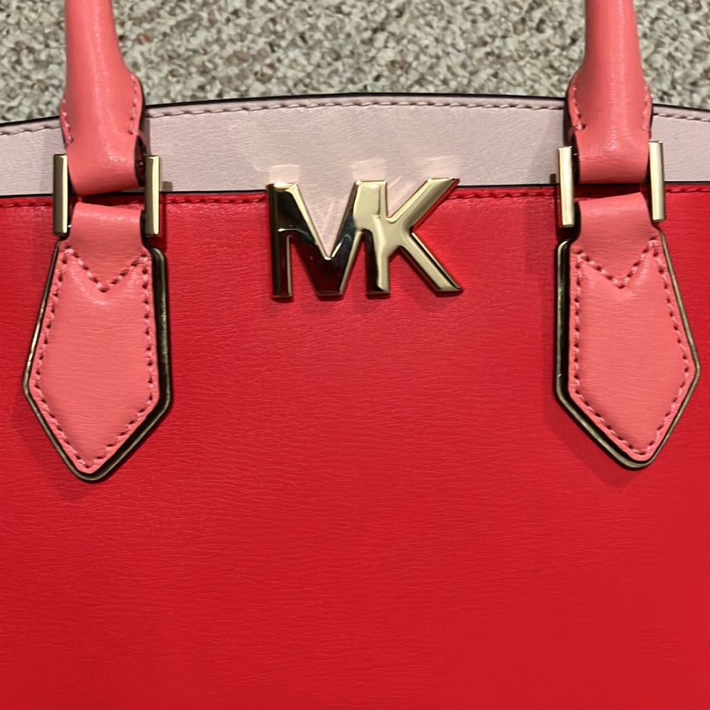 Michael Kors Mott Medium Messenger Convertible Crossbody(CORAL RF MLT)35T0GOXM2T - Picture 7 of 15